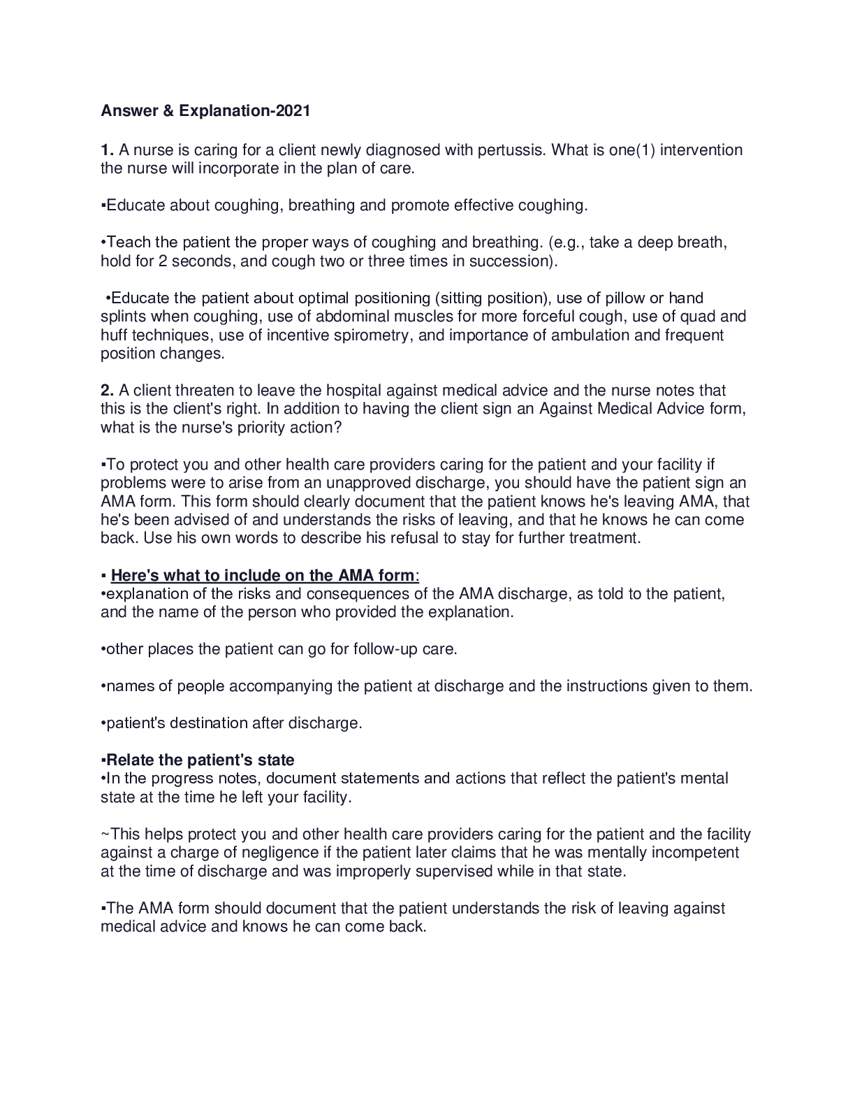 Preview image for ATI Leadership and Community health Capstone post assessment Questions and Answers -2021(VERIFIED)